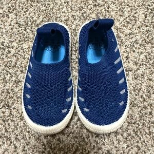 JAN & JUL NWOT Toddler Blue Slip-On Knit Sneaker Shoes Size 5